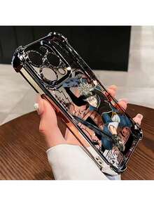 UE (DE et ES) Étui de téléphone dessin animé Anime Boys pour iPhone 16 15 14 13 12 11 Pro Max X XR XSMAX 8 7 Plus, Coque arrière transparente souple anti-chute - Argent - Voir 3
