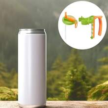 Generic Tapa y soporte para latas de refresco, soporte para latas de bebidas con asa, tapas portátiles con para de 12 para clubes, hogares, jugos, Azul - Verde - Ver 4