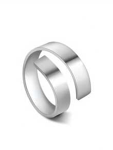 1pc Customized Engraved Simple Open Ring, Elegant 18K Gold Plated Stainless Steel Couple Ring, Can Customize Two Names Or Text, Personalized Jewelry, Suitable For Valentine's Day, Mother's Day, Anniversary, New Year, Birthday, Ramadan And Other Holidays - Multicolor - View 7