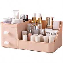 NewOrganizador de Cosméticos Organizador de Maquillaje Makeup Organizer con Cajóns Caja de Almacenamiento para Maquillaje Caja de Cosméticos para Joyería Papelería Labiales Regalo de Mujer Rosa - Rosa - Ver 2