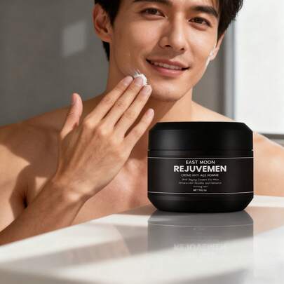 Crema facial para hombre - 30 g / 1 onza líquida tamaño de viaje - Hidrata y nutre, adecuada para todo tipo de piel - Mejora la elasticidad - Uso diario, de día y de noche - Usar después del afeitado, textura ligera, rápida absorción, proporciona hidratación durante 24 horas, no grasa, ideal para otoño e invierno, Halloween, fiestas y regalos, regalos de agradecimiento de Acción de Gracias y Año Nuevo, Navidad y regalos navideños