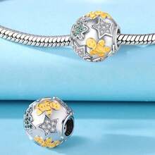 CYCUFF 1 Pc Silver Plated Charm Merry Christmas Bead Pendant Christmas Reindeer, Panda Pendant For Original Bracelet Necklace DIY Jewelry Making Jewelry Gifts Jewelry Decoration Christmas Gift