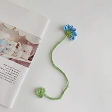 1 Pack Handmade Crochet Flower Bookmark - Daily Office Supplies, Home Decorations, Gift For Book Lovers - Yellow - 1 Piece - View 8