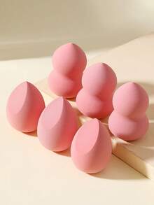 6 piezas de esponjas de maquillaje, adecuadas para correctores en crema y en polvo, polvos sueltos y otras aplicaciones de cosméticos - Multicolor - Ver 8