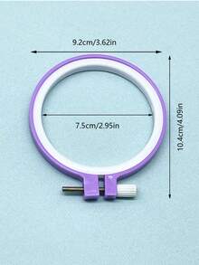彩色十字绣工具 - 塑料圆形十字绣框 9.5厘米至24厘米 - 季节性十字绣DIY用品 - 彩色 - 查看 14