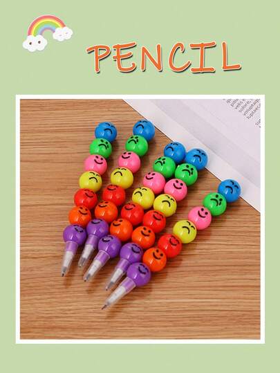 Detachable Multicolor Licorice Shaped Pencil, DIY Gift For Elementary School Students