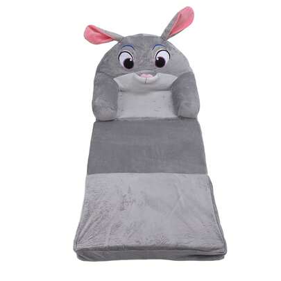 Cozy Rabbit Kids Chair, Foldable Sofa Bed For Children - Adorable Cartoon Design With Armrests, Perfect Gift For Toddlers
