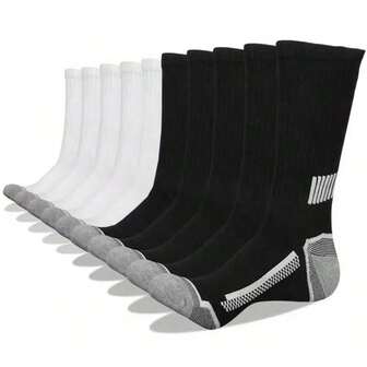 3 Pairs Of Men's Autumn-Winter Mid-Length Socks - Essential Socks For The Autumn And Winter Seasons. Retro Layout In Maroon Color Scheme For Both Men And Women. Suitable For Both Casual And Sporty Wear. Fashionable Design, Textured Fabric (Black, White, Gray)