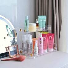 Bathroom Organizer Countertop 2 - Tier StorageBathroom Counter Organizer Acrylic Standing Holder Cosmetic Storage Perfume Shelf Bathroom Bedroom Dressing Table1 - inicial - Ver 6
