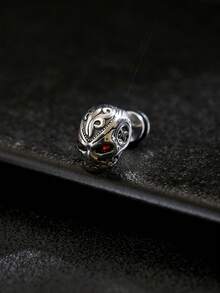 1pc Stainless Steel Punk Style Fox, Cat, Skull Design Earring For Men, Accessory For Party, Music Festival, Daily Wear - Multicolor - View 7