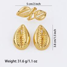 24K Gold-Plated Earrings And Ring Set, Featuring Light Luxury Women's Jewelry Design, Suitable As Christmas, Birthday, And Party Gifts