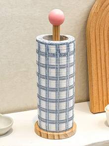 1pc Creative Wooden Tissue Box Holder, Colorful Ball Design - Kitchen & Dining Tabletop Storage Rack, Durable Wooden Tissue Box, Suitable For Home And Office, Kitchen Storage Rack, Fun Design, Natural Wood Grain Finish, Napkin Holder, Tissue Holder, Tissue Box, Kitchen Paper Towel Holder - Multicolor - View 4