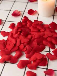 200片心形花瓣海绵纸屑装饰，情人节餐桌装饰，心形花瓣，适用于婚礼情人节装饰派对用品，情人节礼物填充物，周年纪念装饰用品 - 彩色 - 查看 6