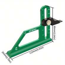 Woodworking Height Gauge 0-60mm Depth Gauge, Precision CNC Machined Height Measuring Tool For Table Saw, Aluminum Alloy Setting Up Gauge For Router Table Drill, Table Saw Accessories - Green - View 6
