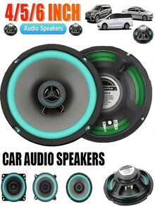 这些4/5/6.5英寸汽车扬声器，拥有100W功率输出和双路高保真同轴设计，在整个频率范围内（包括高、中、低频）均能提供卓越的性能。它们是升级或更换汽车门扬声器的理想之选，可显著提升您的车内音乐聆听体验。