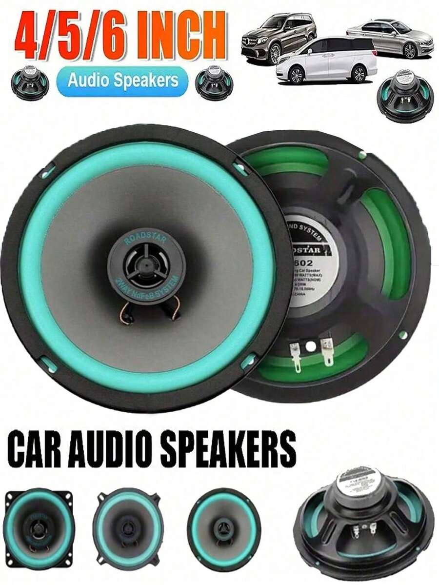 这些4/5/6.5英寸汽车扬声器，拥有100W功率输出和双路高保真同轴设计，在整个频率范围内（包括高、中、低频）均能提供卓越的性能。它们是升级或更换汽车门扬声器的理想之选，可显著提升您的车内音乐聆听体验。