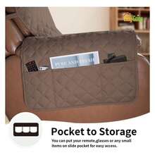 Oversized Recliner Cover Reversible Couch Cover Sofa Cover For Living Room Water Resistant Furniture Protector With Elastic Straps For Pets Dog Oversized Recliner, Brown/Beige - 多色1978 - 查看 2