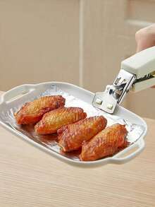 1/2pcs Stainless Steel Anti-Scald Bowl Tongs, Kitchen Heat-Resistant Gripper Clips For Hot Dishes, Non-Slip Plate Retriever, Scald-Proof Lifter Tool With Ergonomic Handle