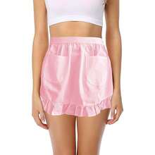 Maid Apron, Elegant Princess Style Half Apron With Ruffles, Pockets, European Style Pure White Waist Apron - Multicolor - View 11