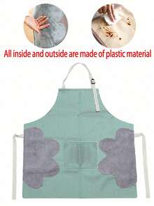 1pc Adjustable Printed Apron, Plastic Material, Water-Resistant Apron, Cooking Kitchen Restaurant Apron For Women, Men, Chef, Barbecue, DIY Crafts, Outdoor Use - Multicolor - View 15