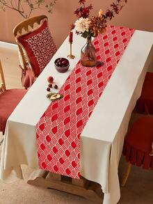 1件装 2026年中国新年快乐桌旗，红色中国新年缎面桌旗，2026新年派对家居房间厨房餐桌装饰，2026新年派对家居房间餐桌装饰，新年派对背景桌旗桌布，家庭派对用品桌布，新年礼物，派对礼品 - 紅色新年 - 查看 8