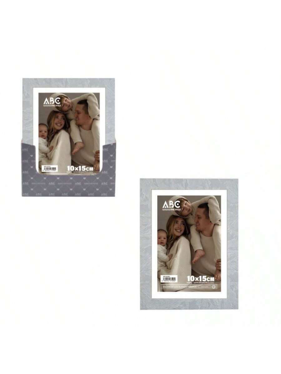 Marco de fotos GH3112 blanco/gris de 10 x 15 cm