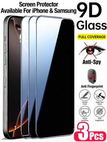 Yezodawee Bộ 3 miếng dán bảo vệ màn hình riêng tư tương thích với Samsung Galaxy A16 5G/A15/A14/A55/A54A/34, miếng dán màn hình cường lực chống nhìn trộm 25° được nâng cấp, tương thích với iPhone 17 Pro Max/17 Pro/17 Air/17/16 Pro Max/16/16 Pro/16 Plus/15/14/13/12/11/XR/XS Max, chống trầy xước, bảo vệ màn hình riêng tư. - 3 CÁI - Xem 20