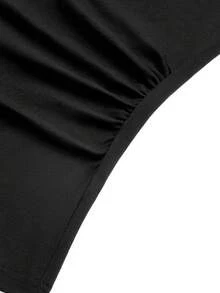 Blusa con hombros descubiertos y lazada, suéter tejido elegante y sexy, capa base de bloques de color para mujer, otoño