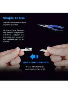 10/20/30/40/50/100条装重型不锈钢扎带 - 防锈,多用途自锁式电缆扎带,适用于机械、车辆、排气管包裹及户外使用 - 彩色 - 查看 10