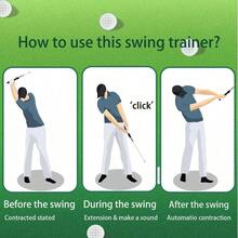 MuvTcroz Retractable Swing Trainer, Training Aid And Grip Trainer With Click Feedback Right - Handed - Swing Training Aid Indoor Outdoor Practice Use - Initial - View 3