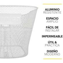 ALTREGO Canasta Bicicleta Canastilla Resistente, Incluye Varillas y Tornillería, Rodado 24 / Rodado 26 / Rodado 20(Blanca - Rodado 26) - Multicolor - Ver 4