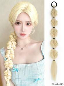 1pc 20 Inch Ponytail Wig Female Bubble Braid Natural Dye Twist Braid Tie-Up Dreadlocks1 Double Ponytail Lantern Braid - Multicolor - View 10