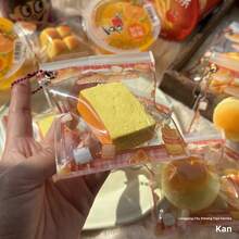 Matcha Lava Chocolate Slow Rebound Squeeze Toy Squishy Realistic Mini Bread Pendant Gift - Multicolor - View 9