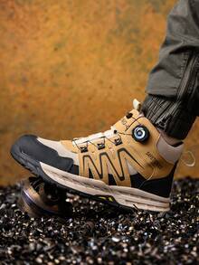 Dian Sen 1双男女通用钢头安全靴，高帮运动安全鞋，耐用工作靴，钢头训练安全鞋，防刺穿防压减震鞋底，四季皆宜