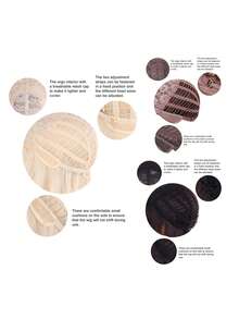 1顶齐肩卷发假发，带刘海，红棕色，14英寸，适合日常外出和聚会，不闷热，易于变换造型 - 彩色 - 查看 7