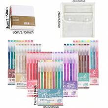 Bộ 63 bút gel màu Languo, Sổ tay vẽ tranh mới 2026, ngòi 0.6mm, dung lượng lớn, màu sắc chính xác cao cho màu sắc tươi sáng, viết tay, phác thảo, văn phòng phẩm, vẽ tranh, graffiti, quà tặng lý tưởng cho năm học mới, đồ dùng nghệ thuật, văn phòng phẩm. - Nhiều màu - Xem 14