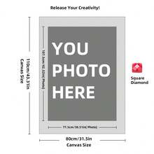 Customizable 11.8"X15.7" Diamond Painting Kit, Personalized Santa Claus Photo Art, Square & Round Acrylic Rhinestones, DIY Home Wall Decor, Unique Gift Idea - Multicolor - View 134