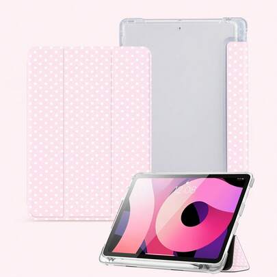 1pc Polka Dot Printed Tablet Protective Case, Compatible With Apple IPad 10.2" / IPad Pro 11" 2020/2021, IPad (A16) 11" 11th Gen 2025, IPad 9th/10th Gen, Apple Air 4th 10.9", Galaxy Tab S6 Lite 10.4", /, Anti-Drop, With Pencil Slot, Sleep/Wake Support, Romantic Gift For Friends And Family