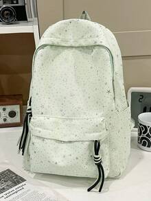 Casual Women's Starry Sequin Multifunctional Backpack, Korean Style Fresh Minimalist Student Backpack, Cute Large Capacity Backpack - Multicolor - View 4