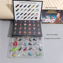 24pcs Christmas Advent Calendar With Crystal Gems, 24-Day Christmas Countdown Calendar, Children's Gift