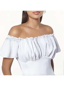 Cosplay Clothing - Black Off-shoulder Blouse - View 2