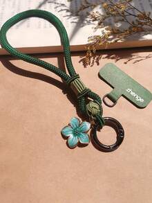 1条精美手工花卉挂绳，短款手机挂绳，腕带，钥匙扣，USB收纳袋 - 彩色 - 查看 10