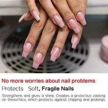 Tinovo Uno Powerful Nail Hardener, An Alcohol-Free Keratin Formula That Dries Naturally, Providing Long-Lasting Protection Against Breakage And Chipping, Suitable For Soft And Thin Nails, Natural Pink Nail Polish, Smooth Application, An Essential For Nail Care, Nail Polish, Stylish Bottle Design - Pink - View 8