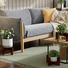 Plant Stand Indoor Short Plants Holder For 515 Inch Pot Brown Wooden Flower Pot Stand For Indoor Plants Small Single Floor Plant Stand Wood - C型 - 查看 3