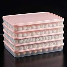 3pcs Leak-Proof Storage Containers With Lids, Hand Washable, Suitable For Dumplings, Pasta, Meat, And Vegetables - Refrigerator Freezer , Airtight, And Leak-Proof Container For Long-Term Preservation - Multicolor - View 10