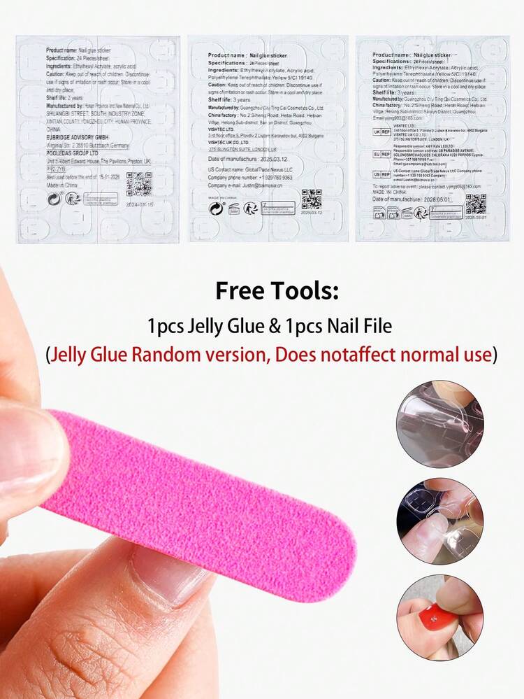 24 ملصق أظافر جيلي ثلاثي الأبعاد بشكل لوز، يمكن إنشاء نجمة وتصميم الماني فرنسي وطبعات نمر وغيرها من تصاميم فن الأظافر، مثالي للأظافر الاكريليك. المجموعة تشمل: 1 جيل جيلي و 1 مبرد أظافر. أظافر بوردو والماني فرنسي، مناسبة للعمل اليومي والمناسبات والأعياد للنساء. لوازم الأظافر - عنابي اللون - مشاهدة 8