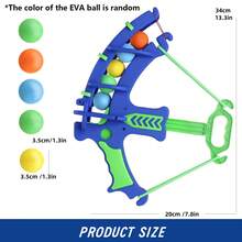软弹射击靶玩具，软弹射击玩具，适合3岁以上儿童，新年、圣诞节、生日送给男孩女孩的绝佳礼物 - 藍色射擊EVA軟彈弓箭 - 查看 5