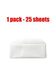 50张白色亚麻质感一次性纸巾，附赠餐具袋，斋月礼物/斋月装饰/斋月配件，开斋节礼物/开斋节庆祝活动礼品，高吸水性优雅餐具，适合斋月分发/开斋节聚会、节日婚礼/派对餐桌装饰和特殊活动餐具袋餐巾，斋月祝福，斋月餐巾。 - 白色 - 查看 11