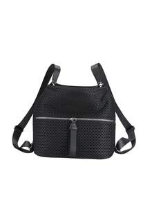 Large Capacity Nylon Mesh Splicing Shoulder Bag Ladies' Fashion Y2K Hot Girl Street Tote Bag Retro Removable Shoulder Strap Ladies' Wallet Suitable For Daily Use Is Holiday Gift