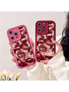 Funda protectora de teléfono con Capas Para Celular Diseño Besos Rojos Artísticos Moda regalo de moda minimalista interesante para hombres y mujeres, adecuado para iPh 16/15/15Pro/15ProMax/14/13/12/11/XsMAX, iP 17,  Max Series,A14/A15/S23 Ultra/A50/A12/A32/A52/A72/A51/A21S/A13/A14/S22 Ultra/S23/A33/A53/S20 FE,Protección completa contra caídas, resistencia a impactos y prevención de rayaduras,diseño creativo y de moda para hombres y mujeres - Negro* - Ver 7